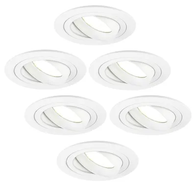 Image de Ledvion lot de 6 spot encastrable LED rond blanc 3W dimmable blanc neutre
