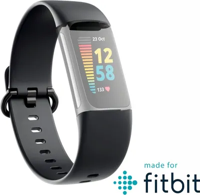 Produktbild von Armband für Fitbit Charge 5, Ersatzarmband, universal, Schwarz (00086251)