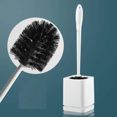 Produktbild von Tragbare WC-Bürste mit flexiblem Silikon und langem Griff