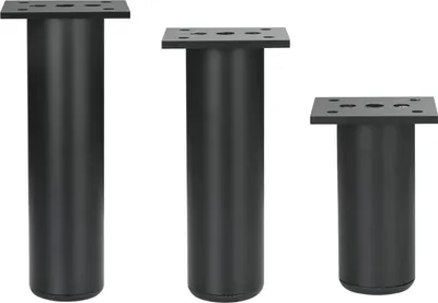 Produktbild von Aluminiumtischebeine, Küchenbeine, Aluminiumlegierung, Küchenbeine, Tischbeine, Beine, Metallbeine, schwarz, 150 mm hoch