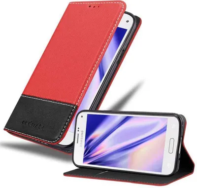 Produktbild von Cadorabo Hülle für Samsung Galaxy S5 / S5 NEO Schutzhülle in Rot SHandyhülle Book Case Etui Kunstleder