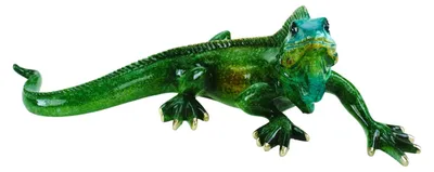 Produktbild von formano Leguan Dekofigur Echse Figur 24 cm Kunststein Skulptur gläzend