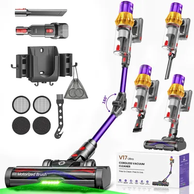 Produktbild von 96000Pa Akkustaubsauger 800W/200Min Staubsauger Kabellos 2,6L handstaubsauge,50dB leise/14-stufige-Filter/OLED Display,Ideal für Böden/Teppi