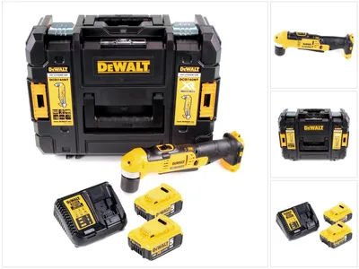 Produktbild von Dewalt DCD 740 P2 Akku Winkelbohrmaschine 18V 33Nm + 2x Akku 5,0Ah + Ladegerät + TSTAK