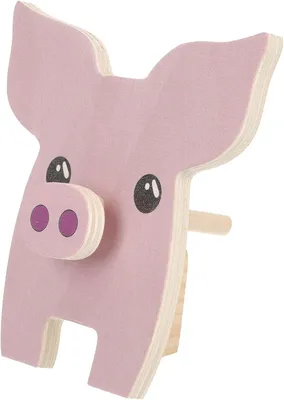 Produktbild von Brillenständer aus Holz in Tierform, rosa, für Schreibtisch und Büro