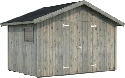 Produktbild von Palmako Gerätehaus Nils 8,2 m² - 16 mm Grau tauchimprägniert