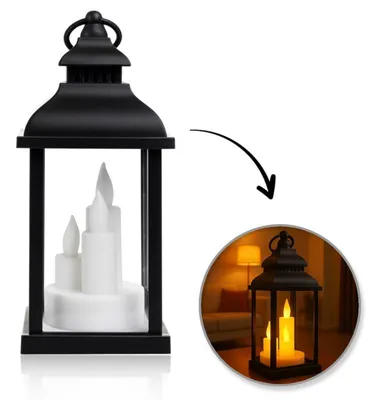 Immagine prodotto di Lanterna decorativa a LED con effetto candela, 10 x 22 cm - LAMP52CZ