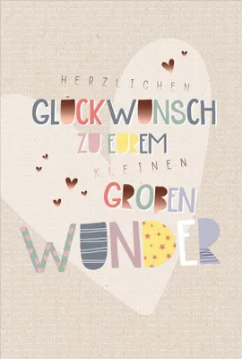 Produktbild von Geburt  Baby  Freudiges Ereignis - Glückwunschkarte im Format 11,5
