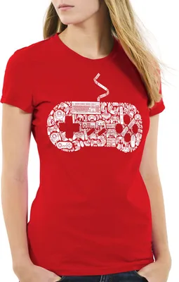 Produktbild von style3 Gamer T-Shirt Damen super konsole kart NES SNES zelda mario sonic wii, Farbe:Rot, Größe:XL