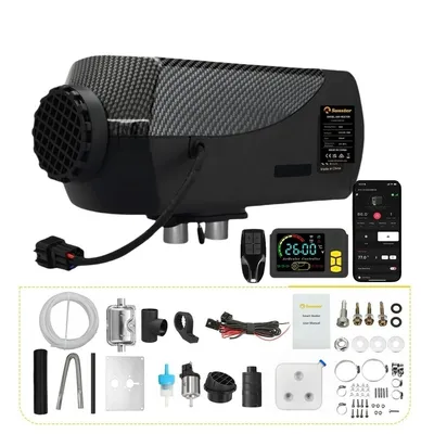 Zdjęcie produktu dla Ogrzewanie powietrzne diesla o mocy 2 kW, 12V/24V, sterowanie Bluetooth i pilot, urządzenie grzewcze z aluminium, przeznaczone do kamperów, samochodów dostawczych, ciężarówek, łodzi oraz do użytku podczas kempingu w namiotach