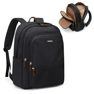 Produktbild von Arbeitsrucksack Damen Wasserdicht Laptop Rucksack 15.6 Zoll Schwarz