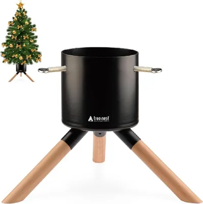 Image de Support pour sapin de Noël 1,5m noir avec réservoir d'eau