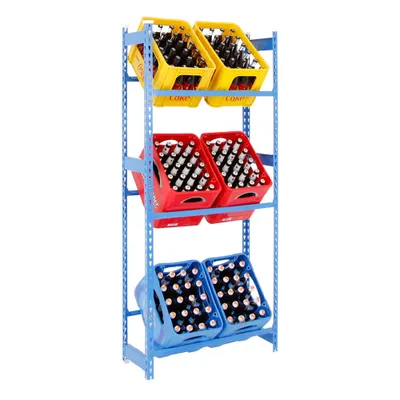 Produktbild von PROREGAL Getränkekistenregal BIG CAMEL | HxBxT 180x80x30cm | Blau