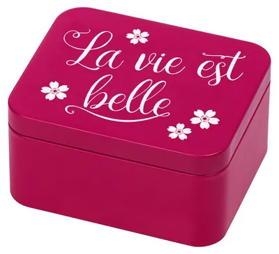 Produktbild von BIRKMANN Geschenkbox mit Spruch, granita, 12 x 10 cm, H 6 cm, aus robustem Weißblech, 438279