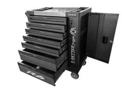 Produktbild von RETTER R6 Werkzeugwagen 7 Schubladen mit Werkzeugset Tech Edition
