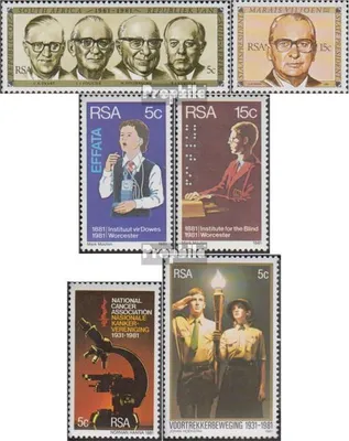 Produktbild von Briefmarken Südafrika 1981 Mi 585-586,587-588,589,594 (kompl.Ausg.) postfrisch 20 Jahre Republik