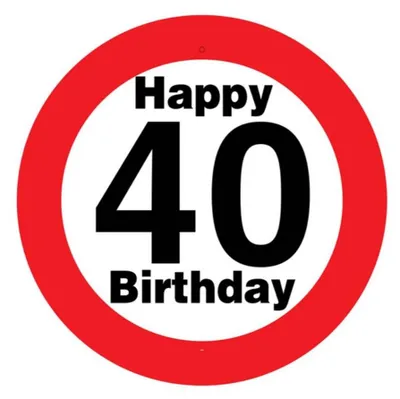 Produktbild von Riesen-Schild "40" mit Saugnapf