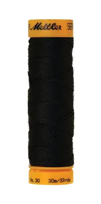 Produktbild von AMANN METTLER Knopflochgarn Zierstichgarn SERALON® - Schwarz (4000) - 30 m - No.30