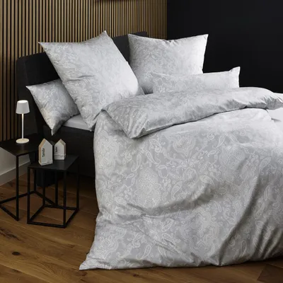 Produktbild von Janine Interlock Feinjersey Bettwäsche Carmen S 55108-08 silbergrau 135x200 cm + 80x80 cm
