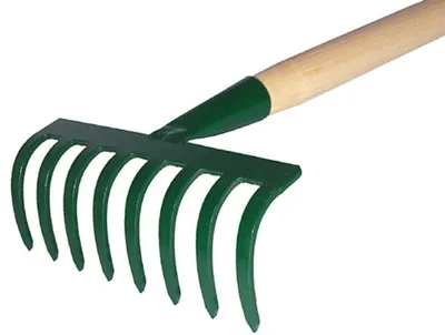Immagine prodotto di Rastrello Rastrello Rastrello Rastrello (8 rebbi 15 cm con manico 60 cm)