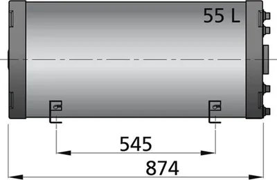 Produktbild von Vetus Warmwasserboiler 55 Ltr. doppelwandig