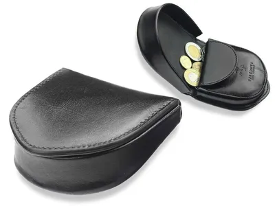 Productafbeelding van Visconti herenportemonnee van natuurlijk leer, zwart, met RFID-bescherming, 8x8 cm