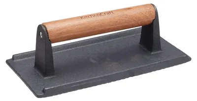 Obrázok produktu pre Liatinový lis na slaninu / závažie na steaky KitchenCraft, 21 x 11 cm (8,5" x 4,5")