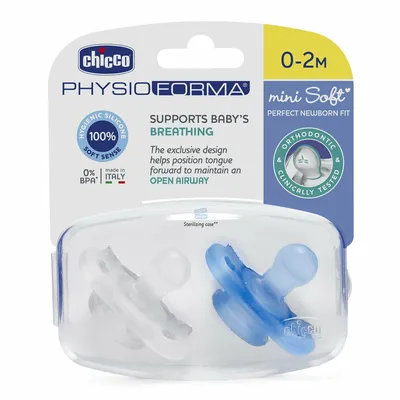 Produktbild von Chicco PhysioForma Mini Soft, Ultraweicher Schnuller, Kieferorthopädisch, Silikon, Junge/Mädchen