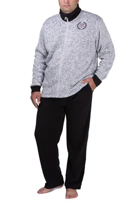 Produktbild von SLOUCHER  Fleece Anzug Hausanzug für Herren in Übergröße ; grau , 4XL