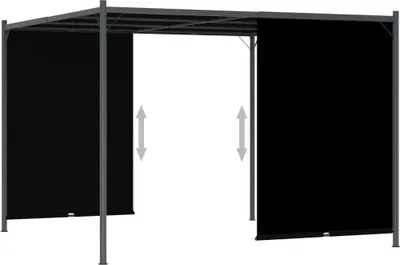 Obrázok produktu pre vidaXL Záhradná pergola so zaťahovacou strechou 3x3 m antracitová