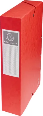 Image de Exacompta 8x Boite de classement Exabox Dos 60mm Carte lustrée A4 Rouge 50605E