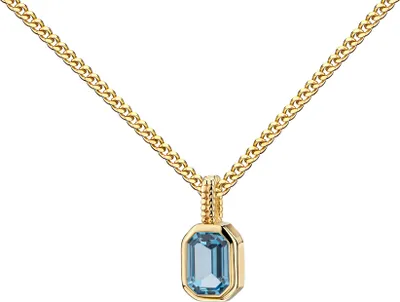 Produktbild von Kleiner Zirkonia-Goldanhänger 333 Kettenanhänger Gold für Damen. Mit Kette 36 cm