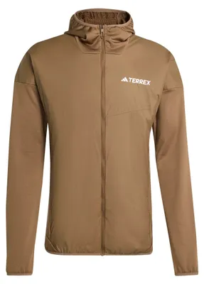 Produktbild von Adidas Herren Terrex Xperior Climawarm+ Wind Light Fleece Kapuzenjacke brown oxide M