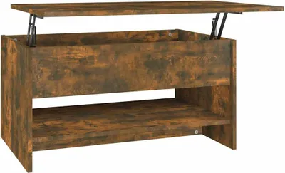 Obrázek produktu pro vidaXL Konferenční stolek Smoked Oak 80x50x40 cm Materiál dřeva