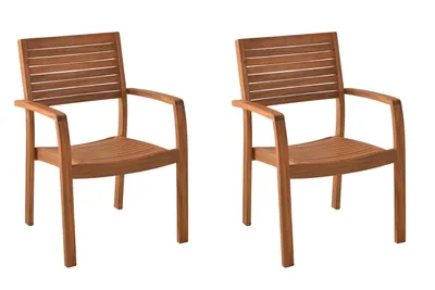 Produktbild von Merxx Gartensessel Batavia 2er Set, stapelbar - Akazie