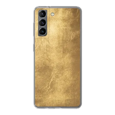 Produktbild von MuchoWow® Handyhülle Schutzhülle Hülle für Samsung Galaxy S21 Licht fällt auf eine goldene Wand Silikon Softcase Handy Hülle - Softcase