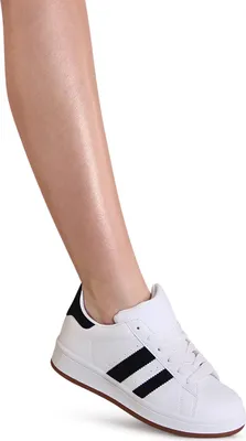 Produktbild von topschuhe24 3151 Damen Sneaker Skater Turnschuhe , Farbe:Weiß, Größe:41 EU