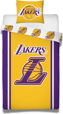 Produktbild von Bettwäsche-Set Lakers 135x200, NBA Team Los Angeles Lakers Basketball-Bettwäsche, 100% Baumwolle, 2-teilig