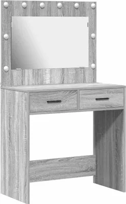 Obrázok produktu pre Toaletný stolík vidaXL, sivý, Sonoma, 78,5 x 41 x 135 cm, drevotrieska