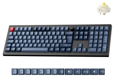 Productafbeelding van Mechanisch Toetsenbord - 100% AZERTY - Draadloos En Hot-Swap Met RGB - Grijs