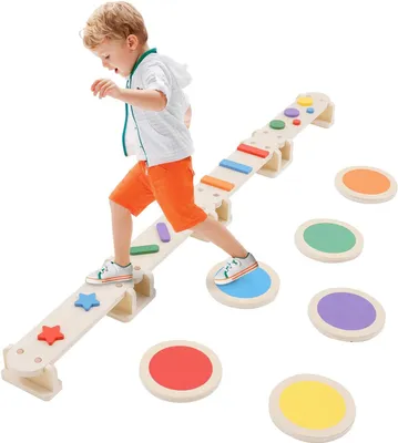 Productafbeelding van Evenwichtsbord 3-in-1, hout, voor kinderen, sensomotorische training