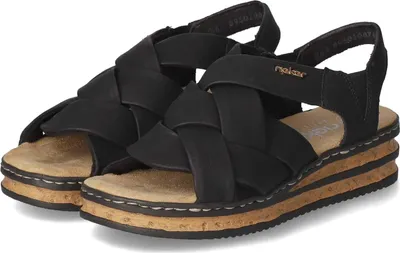 Produktbild von Rieker Damen Keilsandaletten 31492-36, 31492-37, 31492-38, 31492-39, 31492-40, 31492-41, 31492-42, 31528-36, 31528-37, 31528-38, 31528-39, 31528-40, 31528-41, 31528-42 RIE-62908 schwarz 36