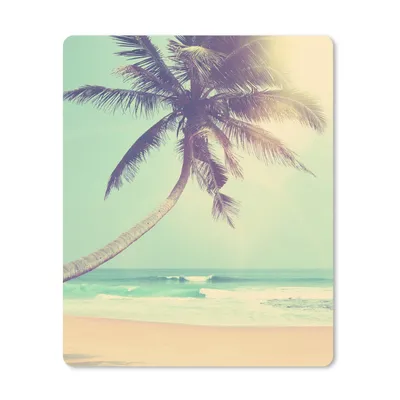 Produktbild von MuchoWow® Mauspad Mousepad Retro - Palme - Sonne - Sommer 30x40 cm - Mousepads - Maus Mat - Pad - Mausunterlage - Mausmatten