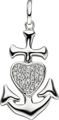 Produktbild von JOBO Anhänger Glaube Liebe Hoffnung 925 Silber mit Zirkonia Silberanhänger