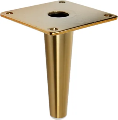 Produktbild von Metallfuß aus Stahl 10 CM gerade, Sofafuß, Schrankfuße, Metallfüße, Antikes gold