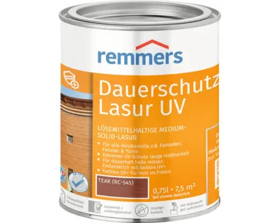 Produktbild von Remmers Dauerschutz-Lasur UV teak (RC-545) 0,75 l, Holzlasur