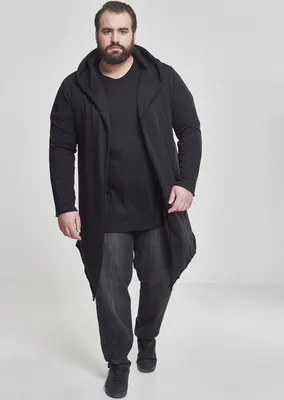 Produktbild von Urban Classics Cardigan/Strickjacke Long Hooded Open Edge Cardigan Black-XS