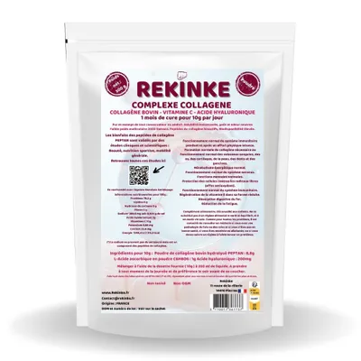 Image de Collagène bovin + Vitamine C + Acide Hyaluronique poudre 300g REKINKE