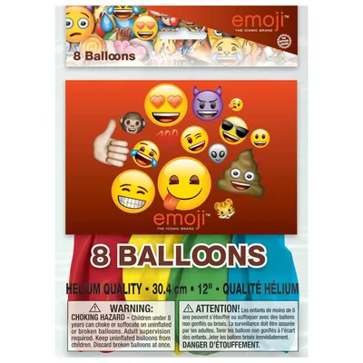 Immagine prodotto di Palloncino Ø30cm Emoji ca.30cmØ/8pz. colorati