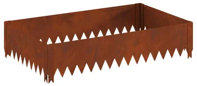 Produktbild von vidaXL Raseneinfassung 100 x 60 x 20 cm Stahl Rostig